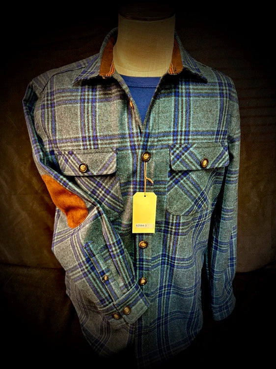 R Options Deep Marine Wool Blend Shirt/Jacket