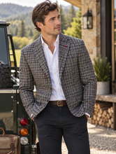 Load image into Gallery viewer, Mantoni Grey Burgundy Check Sport Jacket
