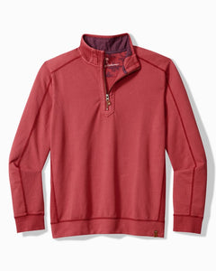 Tommy Bahama Big&Tall Ben And Terry Half Zip Deep Havana