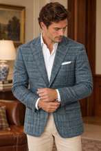 Load image into Gallery viewer, Prontomoda Grey Plaid Sport Jacket
