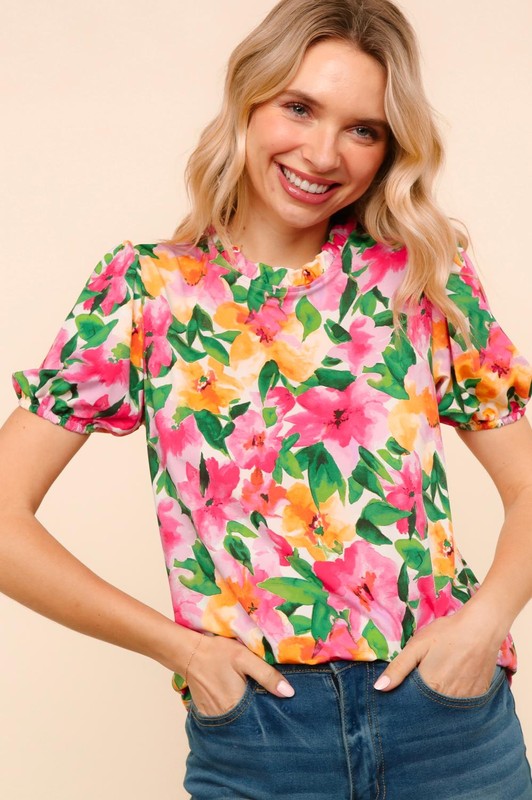 Tropical Bloom Ladies Top