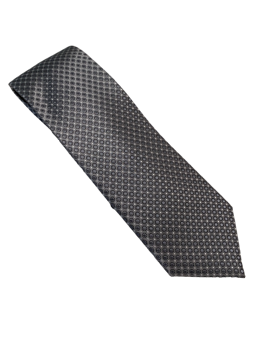 Zianetti Grey Circle Silk Tie