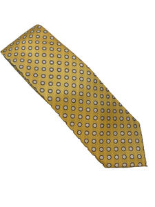 Zianetti XLong Yellow/ Grey Silk Tie