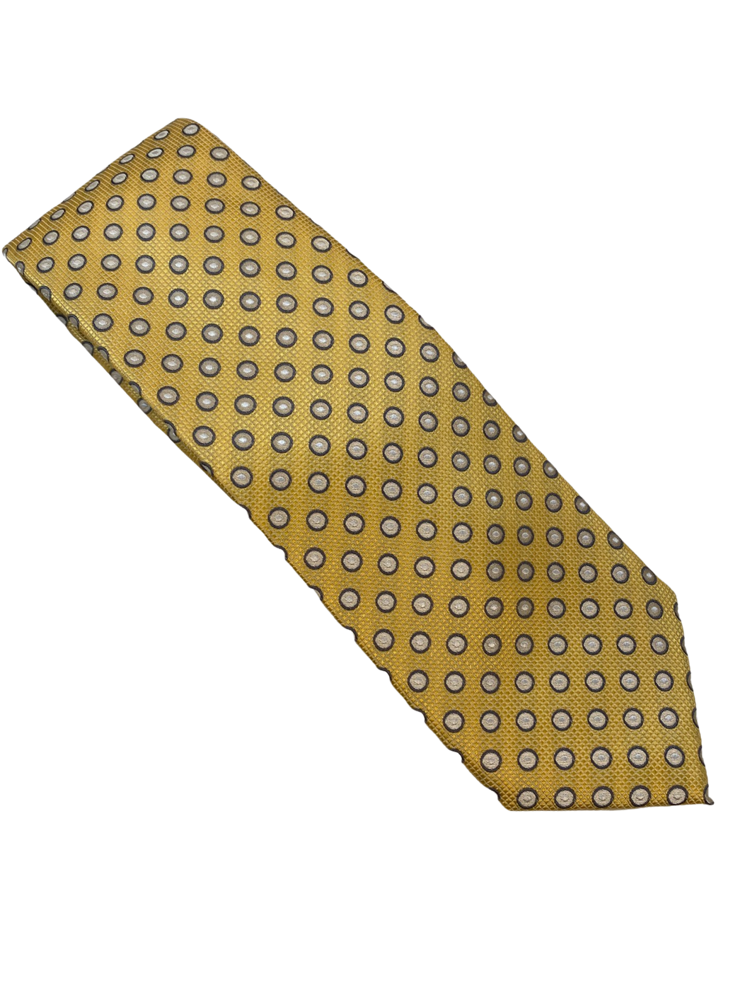 Zianetti XLong Yellow/ Grey Silk Tie