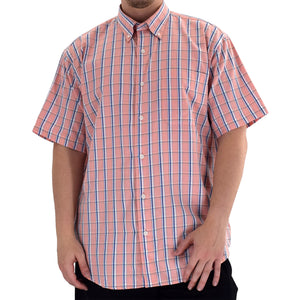 Cotton Trader's Melon Stripe Short Sleeve Sport Shirt