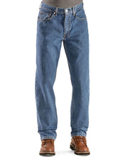 Load image into Gallery viewer, In 1985, Levi&#39;s® introduced the 550™ Relaxed Jean. It had the same quality and craftsmanship as the 501® Original, but with more room in the seat and thigh. Today, it&#39;s the comfortable classic for guys who want a relaxed look. 16.5&quot; leg opening. 100% Cotton.
