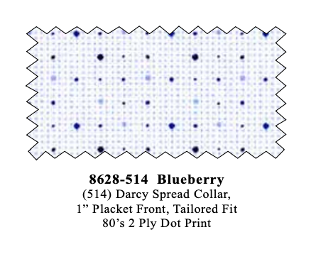 Forsyth Non Iron Blueberry Long Sleeve Dress Shirt - 8628-514
