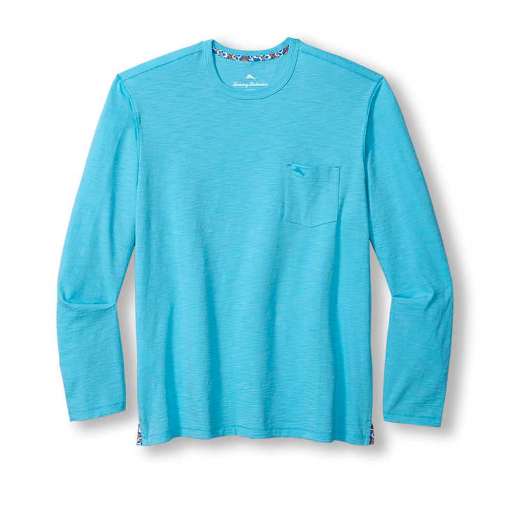 Tommy Bahama Bali Beach Crew Long Sleeve T-Shirt - River Blue