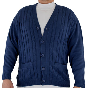 Lord Daniel Navy Heather Cable Cardigan - 9306-42