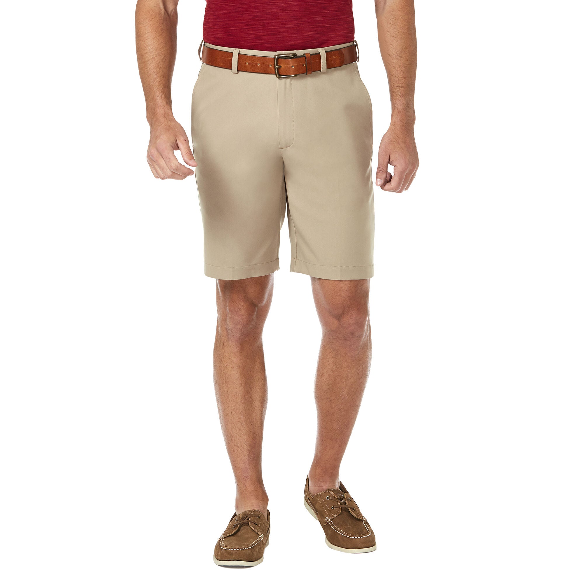 Haggar Cool 18 Pro Short - Khaki – Johnson's Hub Kewanee