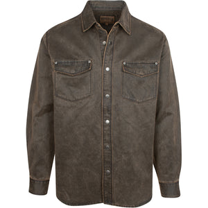 North River Long Sleeve Cotton Suede Shirt Jacket NRM8033