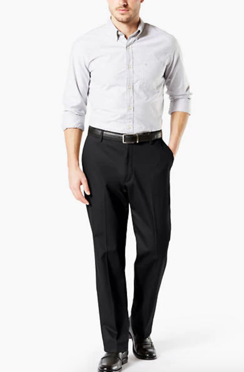 Dockers Signature Khaki Classic Fit Pants - Black (Big & Tall)