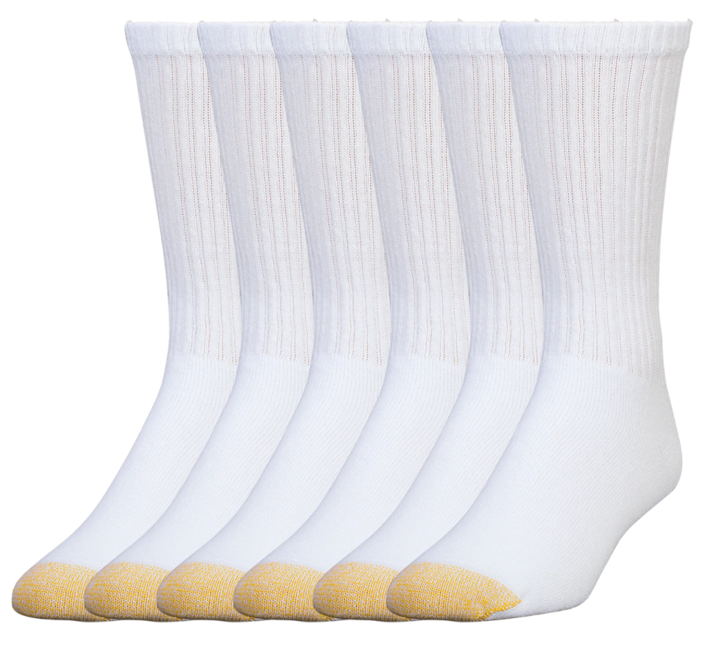 Gold Toe Sport 656 Cotton Crew Sock - White
