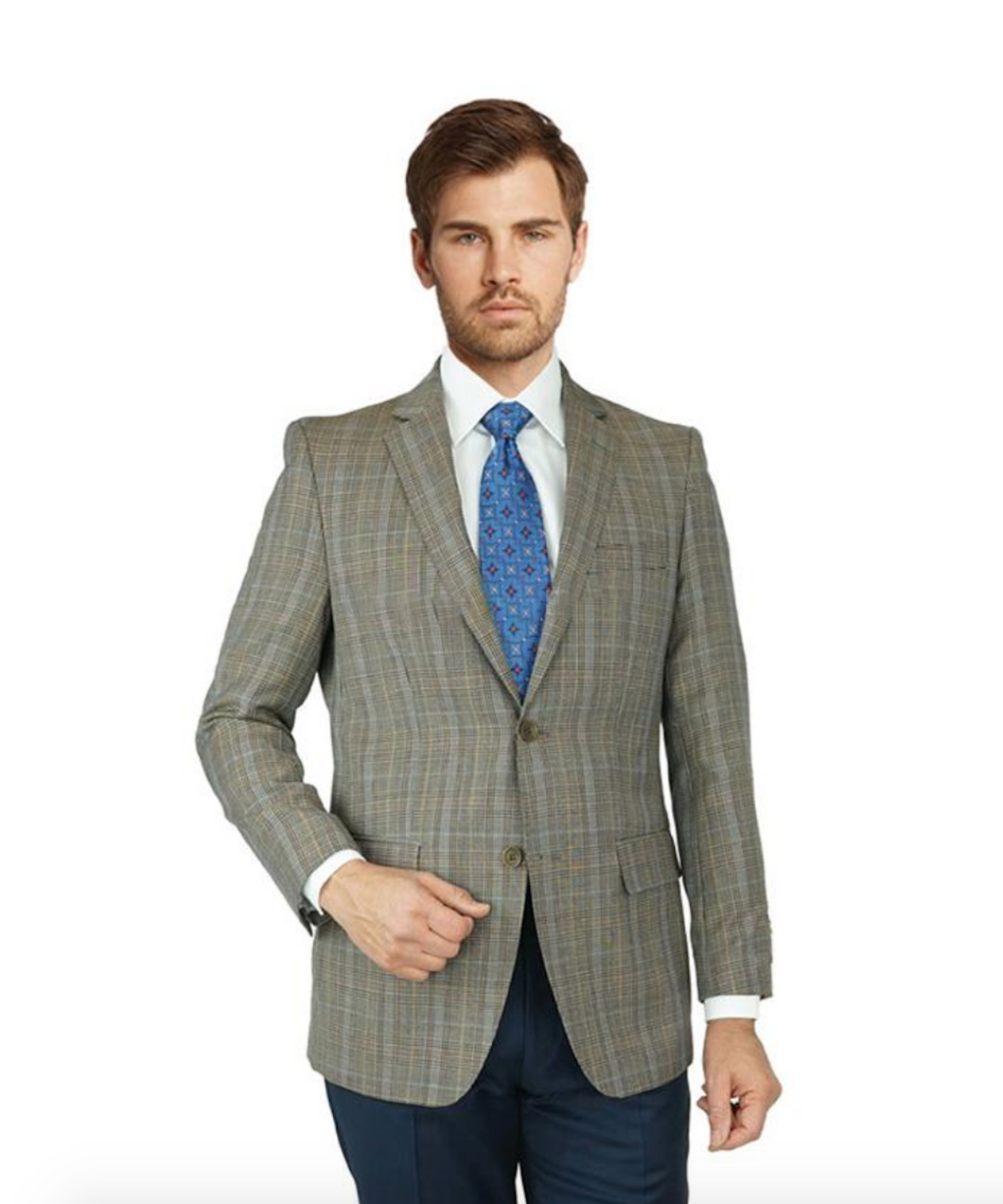 Gruppo Bravo - Light Brown Plaid Mantoni Wool Sport Coat