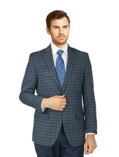 Load image into Gallery viewer, Gruppo Bravo - Navy/Brown Check Mantoni Wool Sport Coat
