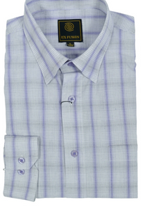 FX Fusion White/Purple Short Sleeve Sport Shirt
