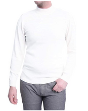 Load image into Gallery viewer, La Vane - White Classic Mock Neck Sweater (501)

