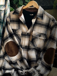 Basic Options Long Sleeve Flannel Shirt Jacket - Black - 82083-1-6SZ69