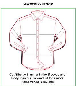 Forsyth Modern Fit Long Sleeve Sport Shirt - Heathered Twill Check - 8641L