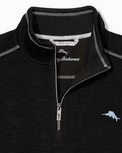Tommy Bahama Tobago Bay Half Zip Sweatshirt - Black