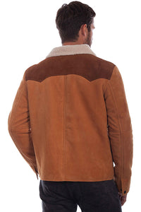 Scully Snap Front Suede Leather Tan-"The John Dutton Jacket"