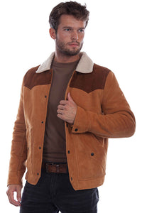 Scully Snap Front Suede Leather Tan-"The John Dutton Jacket"