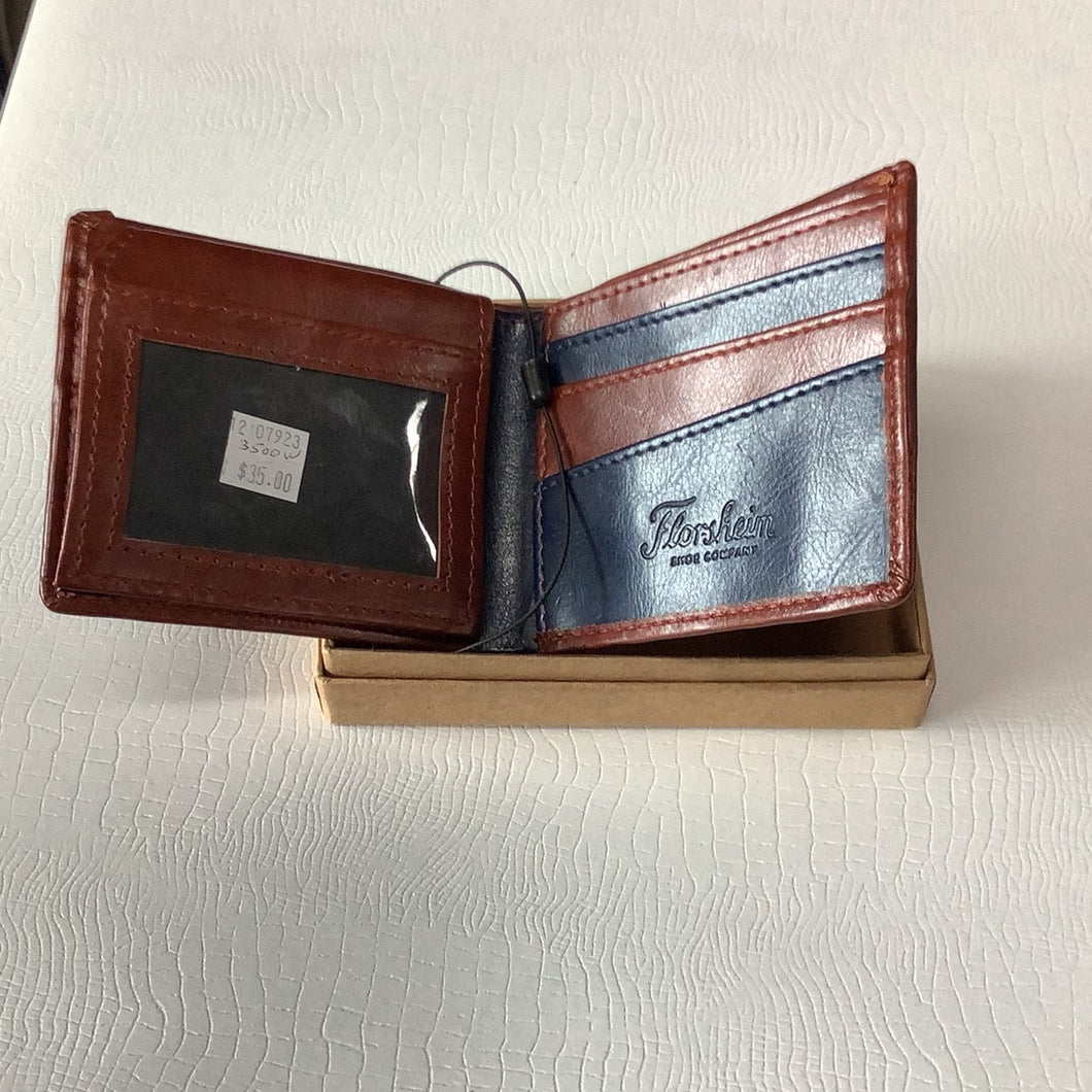 Florsheim Cognac Leather Bifold Wallet