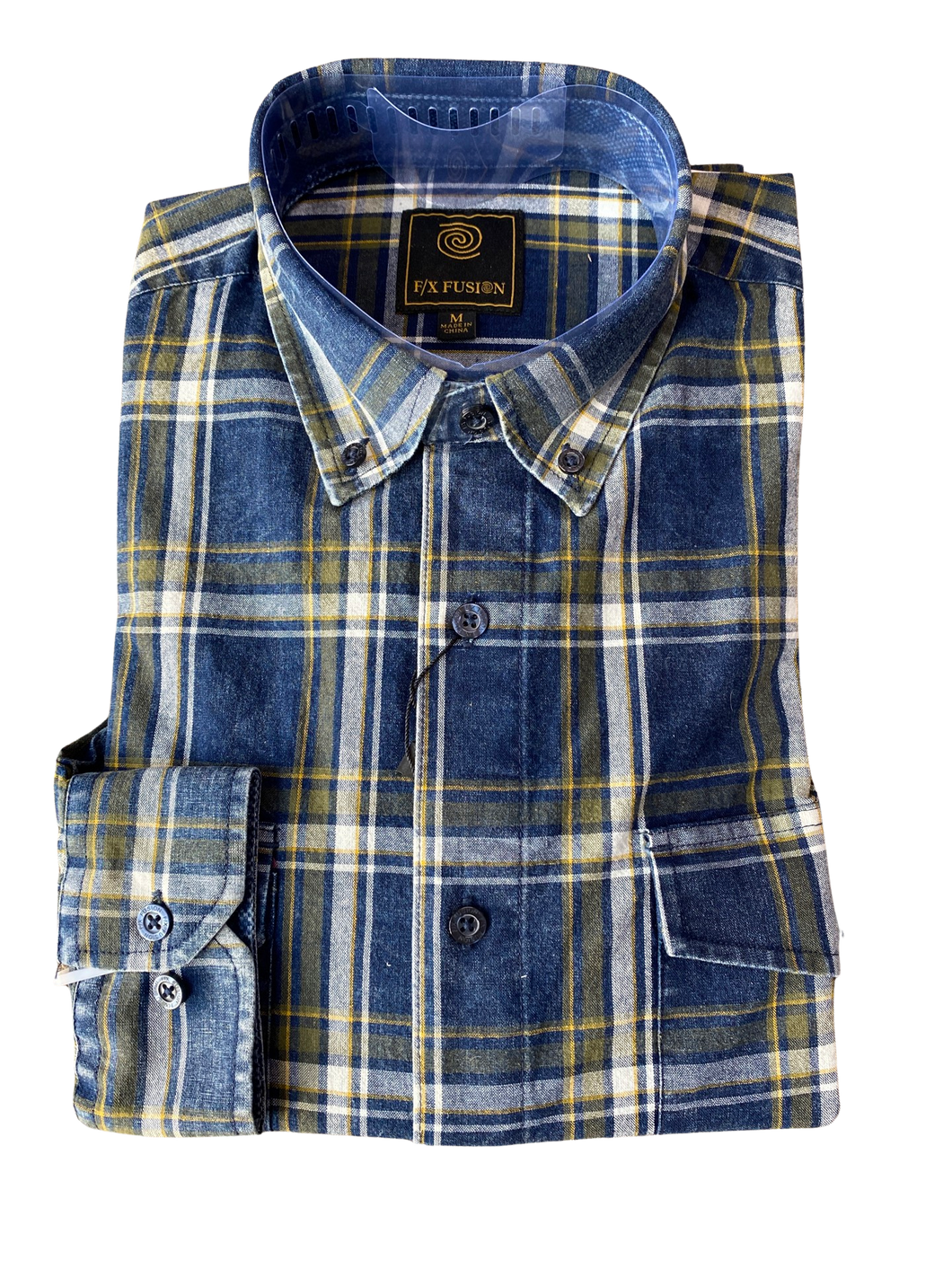 Big&Tall FX Fusion Indigo/ Khaki Plaid