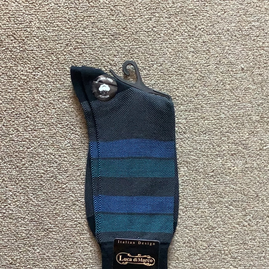 Luca di Marco Grey & Blue Fashion Sock