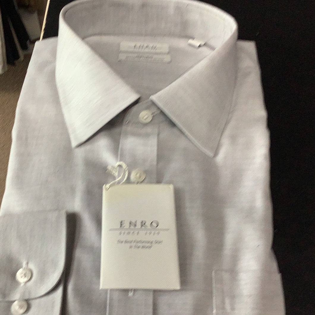 Enro Gray Non Iron Dress Shirt Long Sleeve