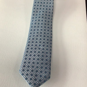 Zianetti Blue Aqua Circle Silk Tie