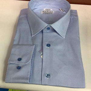 Big&Tall Modena Blue Check Dress Shirt