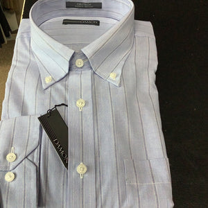 Damon Blue Stripe Long Sleeve Dress Shirt