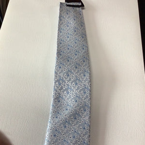 Zianetti Blue Grey Floral Silk Tie XLong