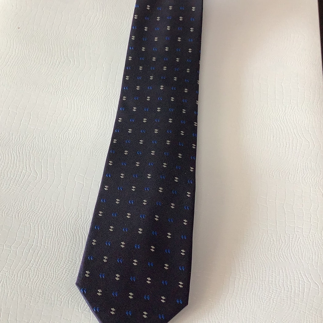 Zianetti Navy Blue Pattern Silk Tie