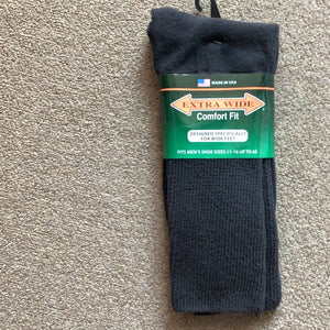 Extra Wide Comfort Fit Sock Black