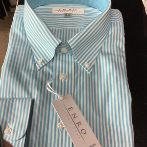 Enro Bright Blue Long Sleeve Dress Shirt