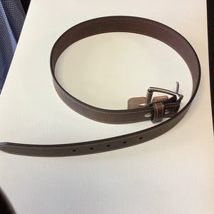 Lejon Men’s Leather Belt Tracker Brown Stitched