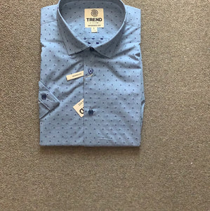 Trend by FX Fusion Blue Diamond Short Sleeve Sport Shirt