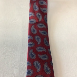 Zianetti Red Blue Paisley Silk Tie