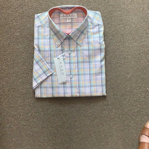dress shirts enro Men's No-Iron SS Sport Shirt/Light Blue #181739-335 with no need to iron Enro Multi Short Sleeve Sport