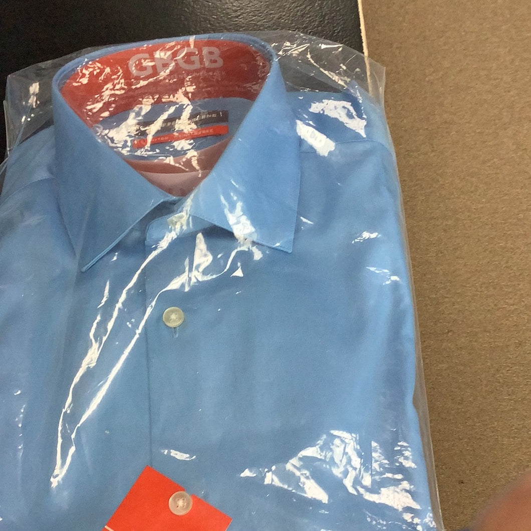 Geoffrey Beene Dress Shirt Blue Fitted