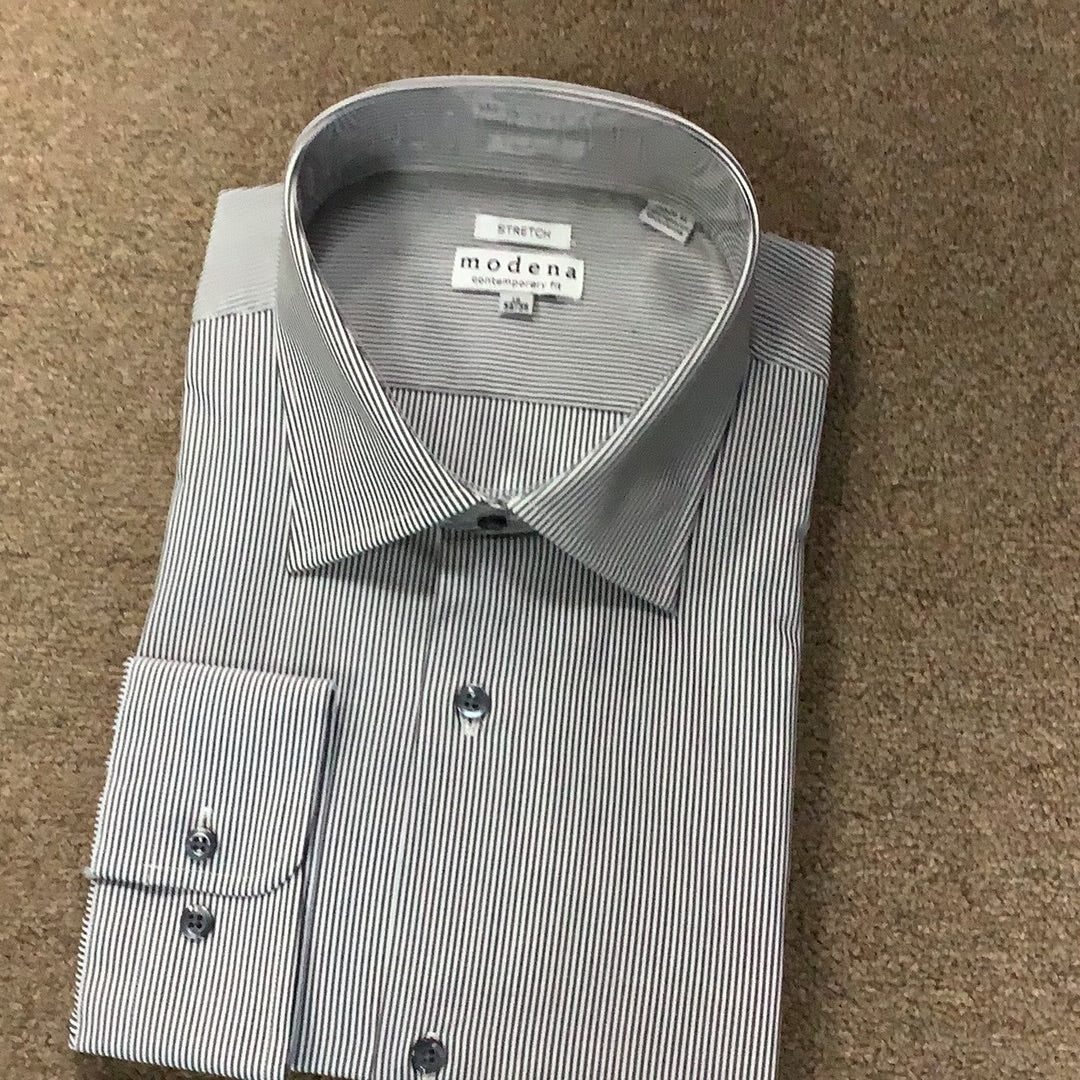 modena dress shirts big & tall Modena-White-Poplin-Dress Shirt 17.5 / 40/41