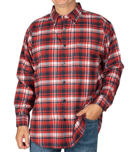Woodland Trail Burgundy Long Sleeve Woven Flannel Shirt