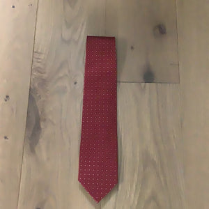 Red Pin Dot Silk Tie