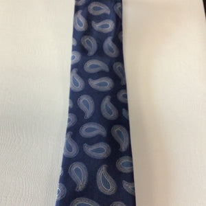 Zianetti Blue Grey Paisley Silk Tie