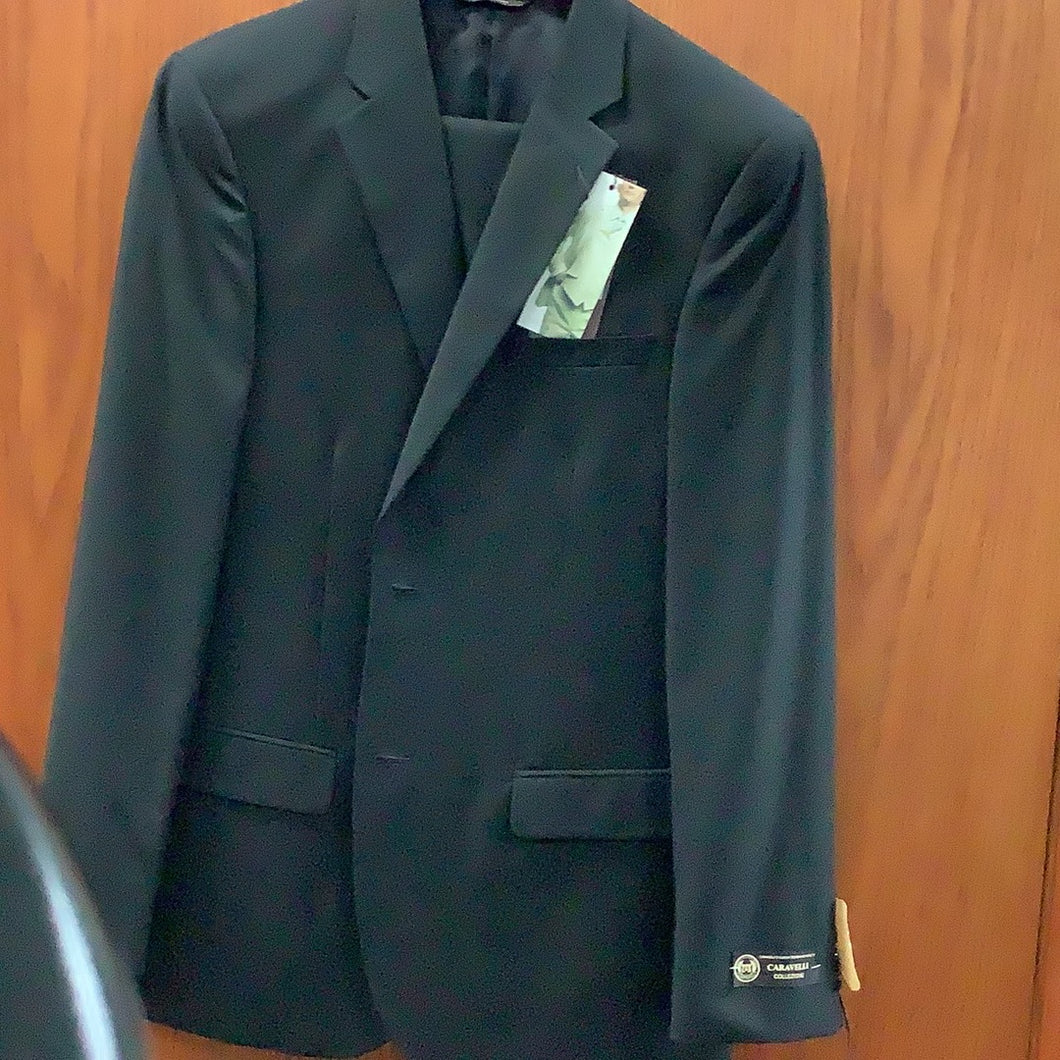 Caravelli Black Suit Regular Fit