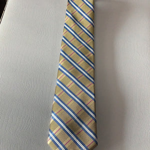 Zianetti God Blue Stripe Silk Tie