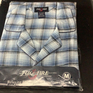 Fox Fire Long Sleeve Sleepwear - Light Blue Windowpane