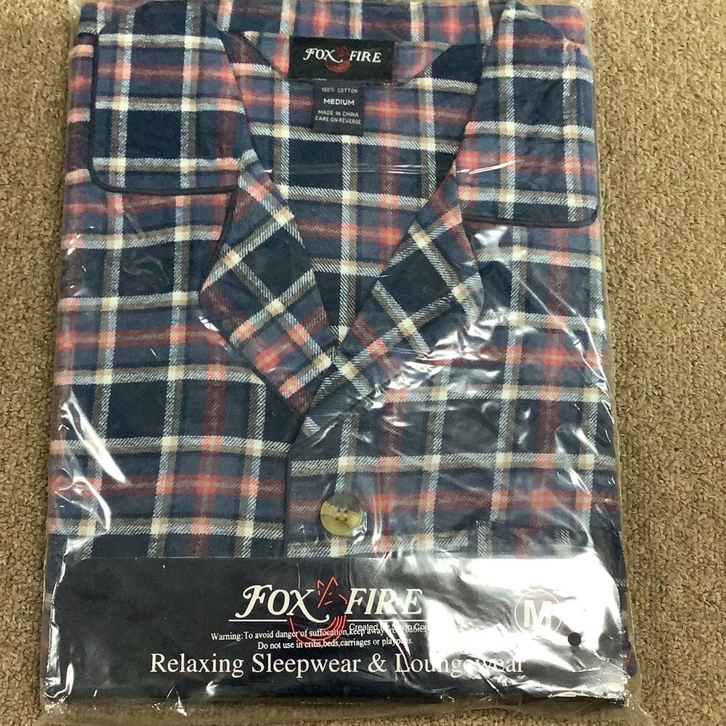 Fox Fire Long Sleeve Sleepwear - Black & Red Plaid